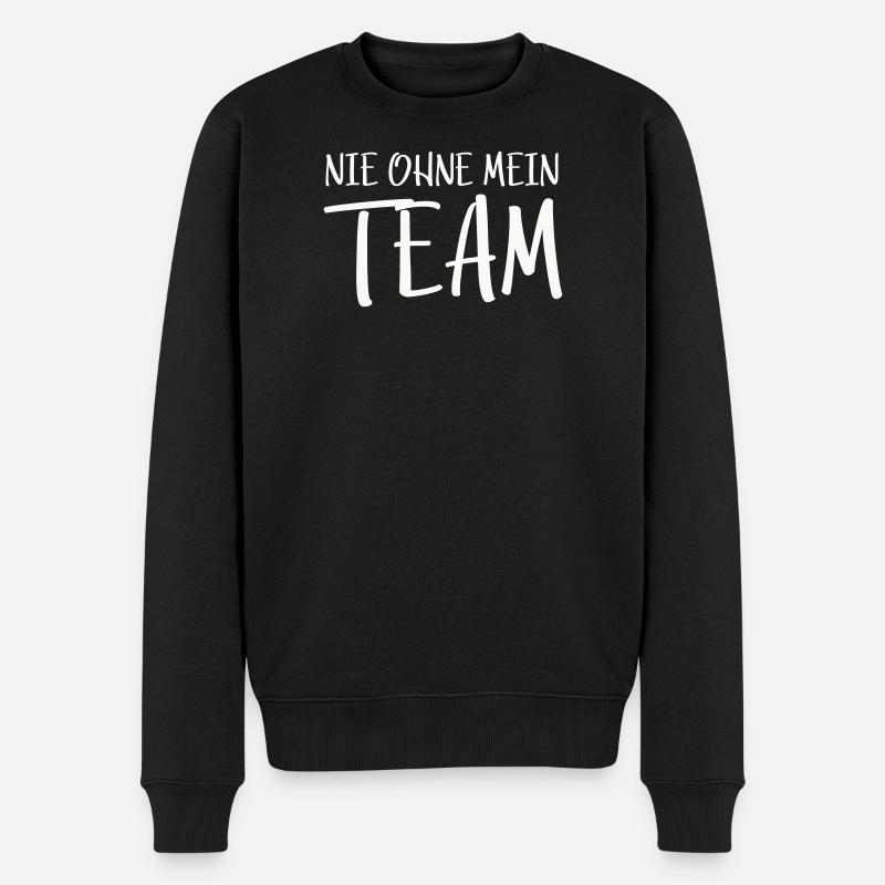 Mein Team - Männer Premium Bio Pullover - Schwarz
