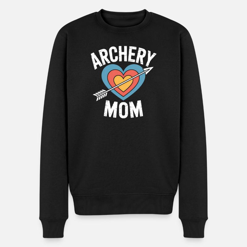 Bogenschießen Spruch Mutter Bogenschießen Geschenk - Männer Premium Bio Pullover - Schwarz