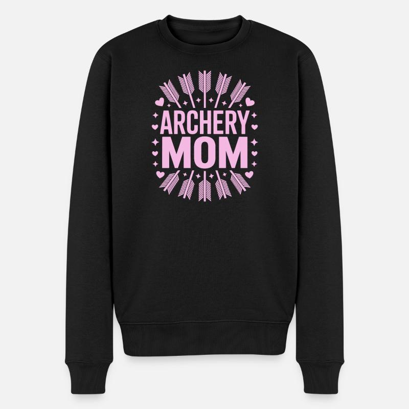 Bogenschießen Spruch Mutter Bogenschießen Geschenk - Männer Premium Bio Pullover - Schwarz