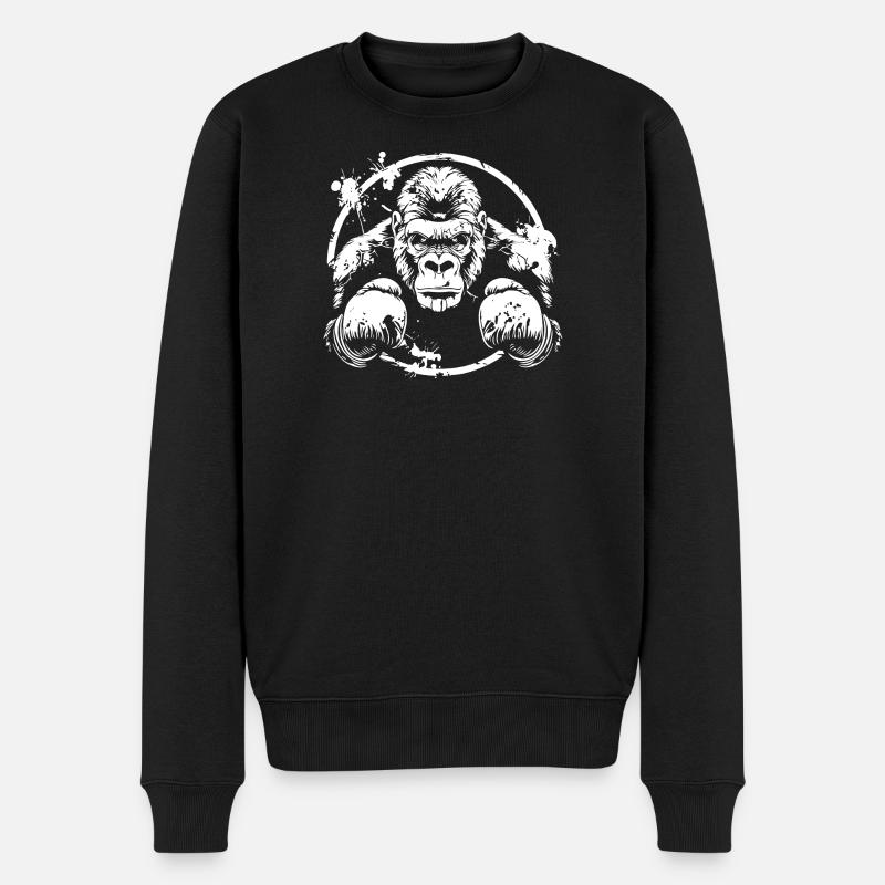 Gorilla Boxer Boxe MMA - Pull Premium bio Homme - noir