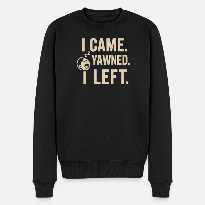 Sleepy Gawn Left Tee Design - Männer Premium Bio Pullover - Schwarz