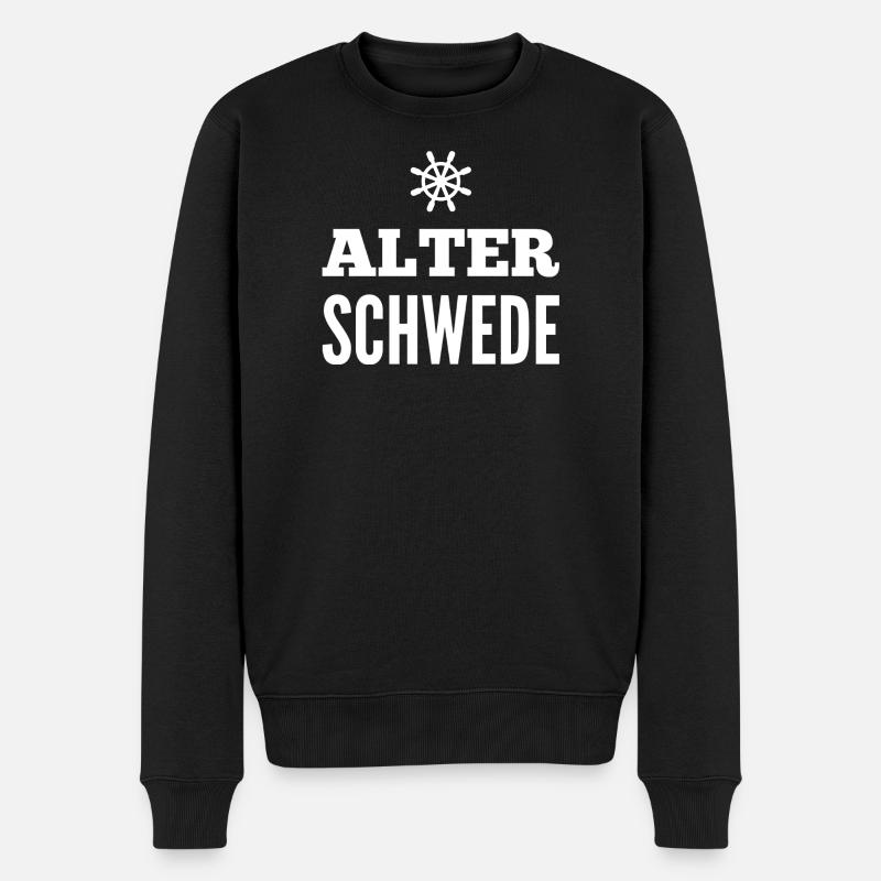 Alter Schwede Fun Design - Männer Premium Bio Pullover - Schwarz