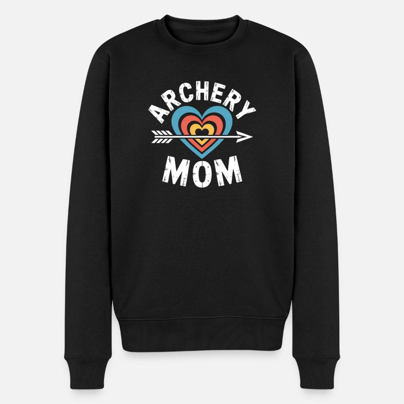 Bogenschießen Spruch Mutter Bogenschießen Geschenk - Männer Premium Bio Pullover - Schwarz