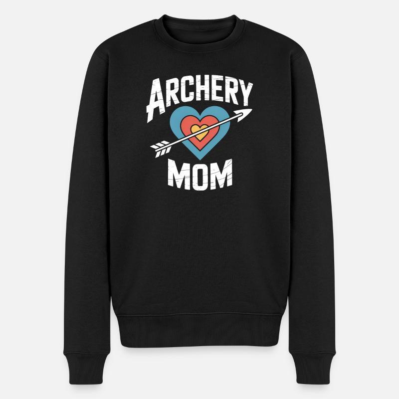 Bogenschießen Spruch Mutter Bogenschießen Geschenk - Männer Premium Bio Pullover - Schwarz