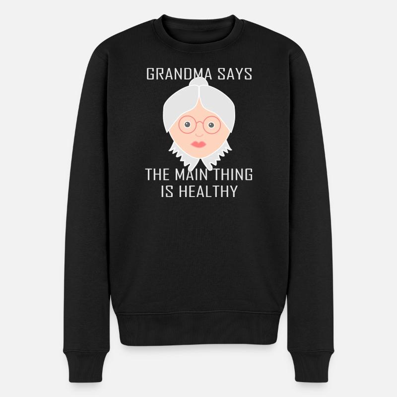 Grand-mère - Pull Premium bio Homme - noir