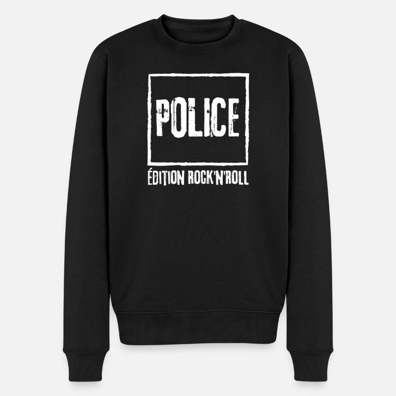 Rock Edition Schriftart - Männer Premium Bio Pullover - Schwarz