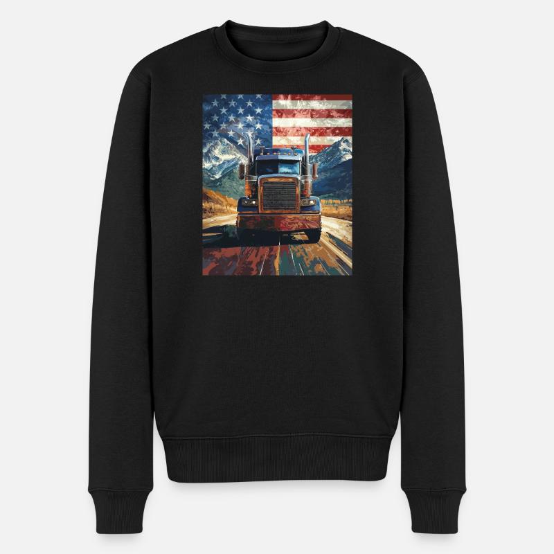 camion - Pull Premium bio Homme - noir