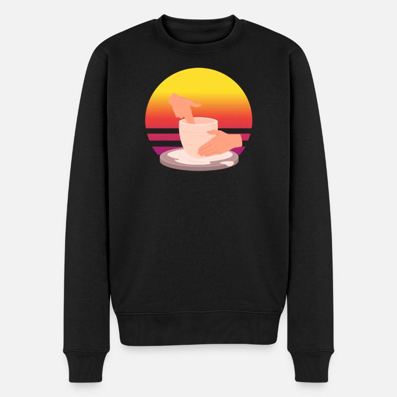 Passion céramique Coucher de soleil - Pull Premium bio Homme - noir