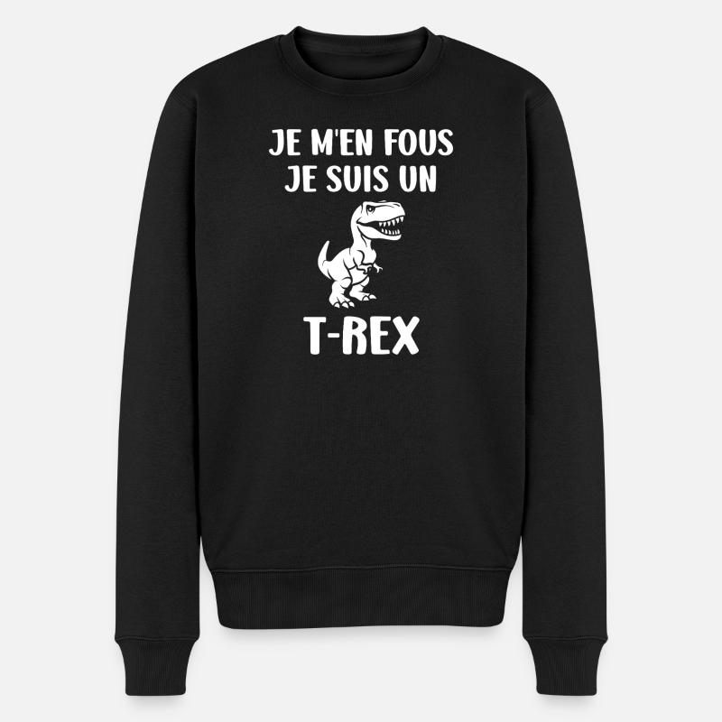 T-Rex Humourique Expression - Pull Premium bio Homme - noir