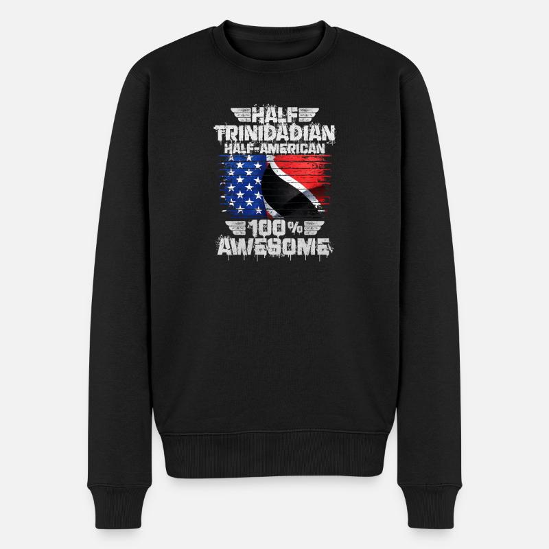 Trinidad Und Tobago - Männer Premium Bio Pullover - Schwarz