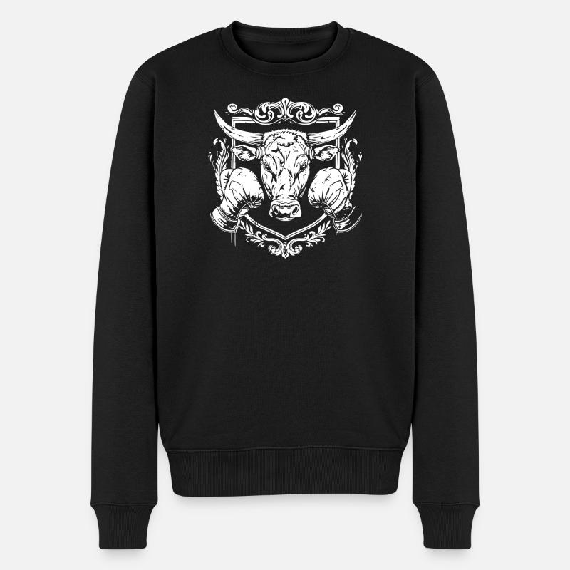 Boxer Taureau - Pull Premium bio Homme - noir