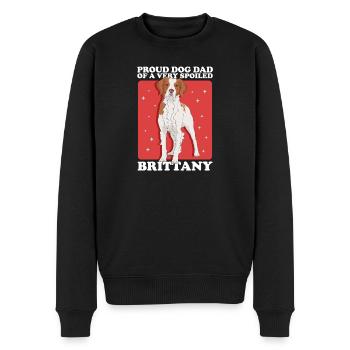 Brittany Dad Epagneul Breton Chien d’arrêt cadeau - Pull Premium bio Homme - noir - Devant - Nico (187cm)