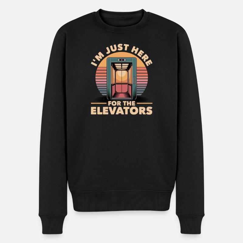 Elevator toddler & kids - Männer Premium Bio Pullover - Schwarz