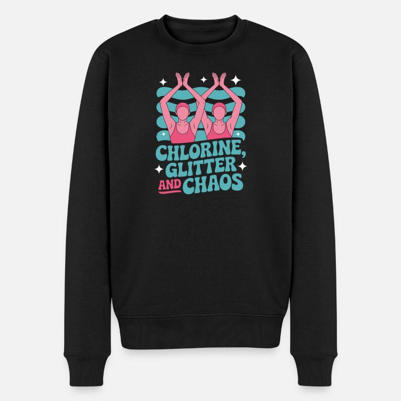 Synchronschwimmen Kunstschwimmen Wassersport - Männer Premium Bio Pullover - Schwarz