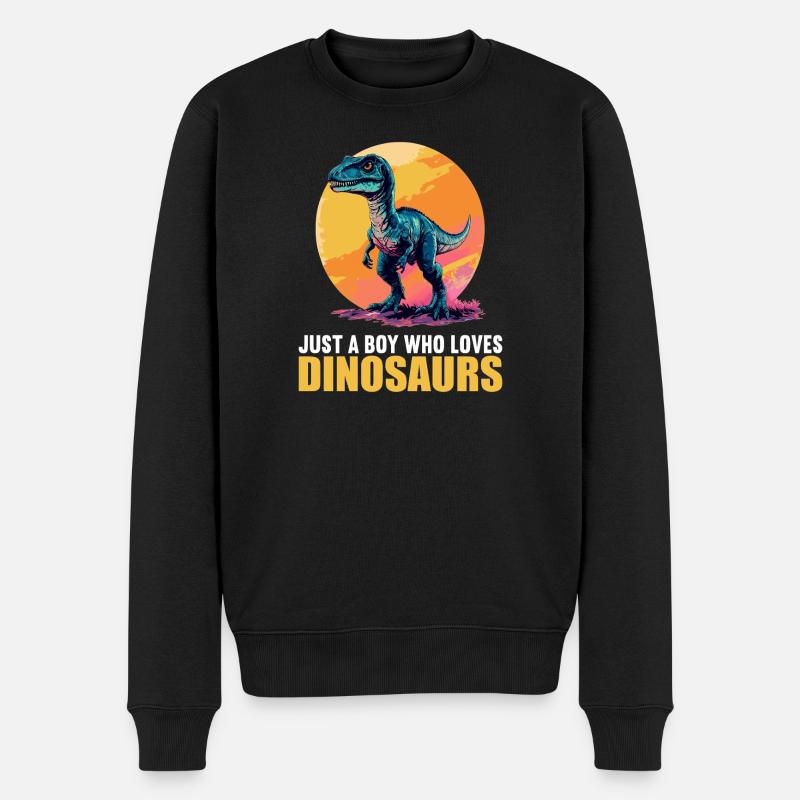 Dino Dinosaure Dinosaure - Pull Premium bio Homme - noir