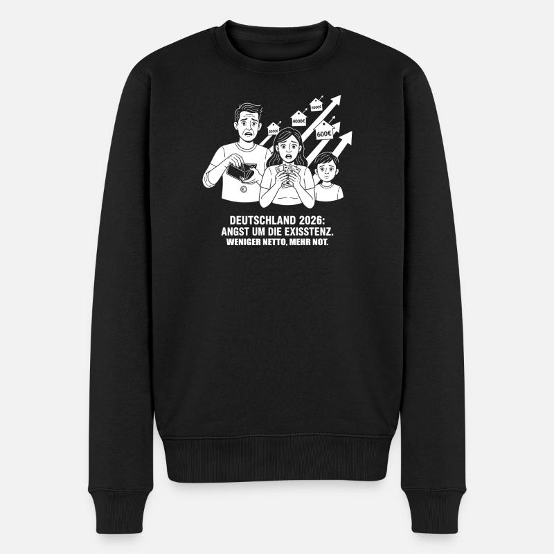 Peur pour l’existence en 2026 - Pull Premium bio Homme - noir