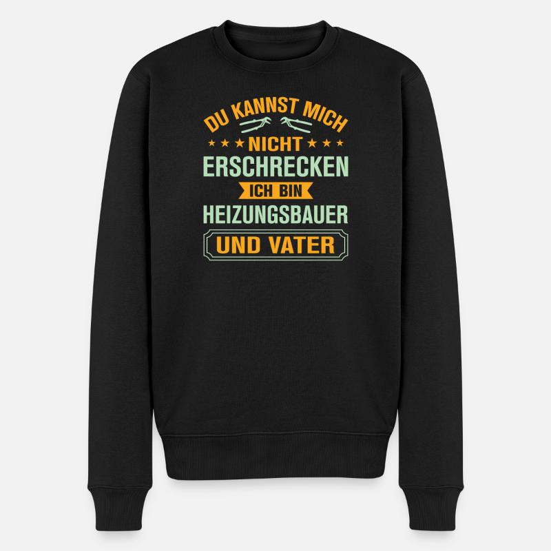 Chauffagiste Plombier Plombier de construction chauffage - Pull Premium bio Homme - noir