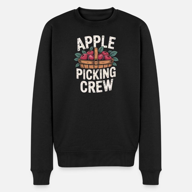 Apple Picking Crew Fall Autumn Apple Picking - Men's Premium Organic Jumper - black
