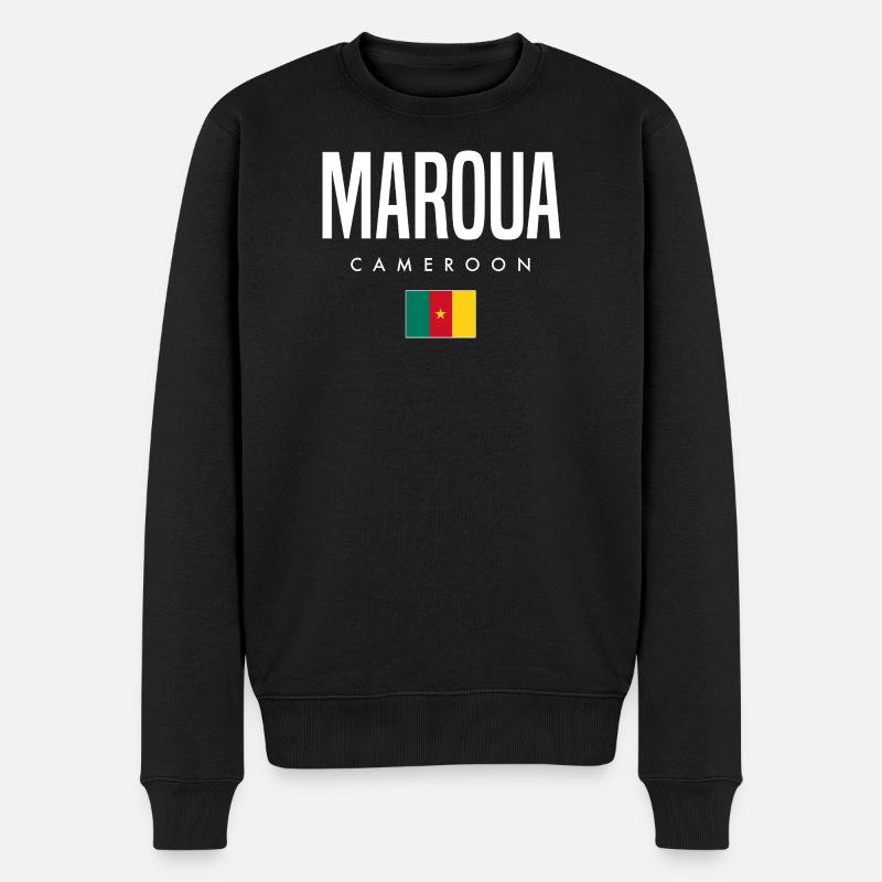 Maroua Kamerun Kameruner - Männer Premium Bio Pullover - Schwarz