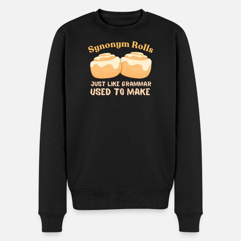 Synonym Rolls Grammatik Humor Design - Männer Premium Bio Pullover - Schwarz