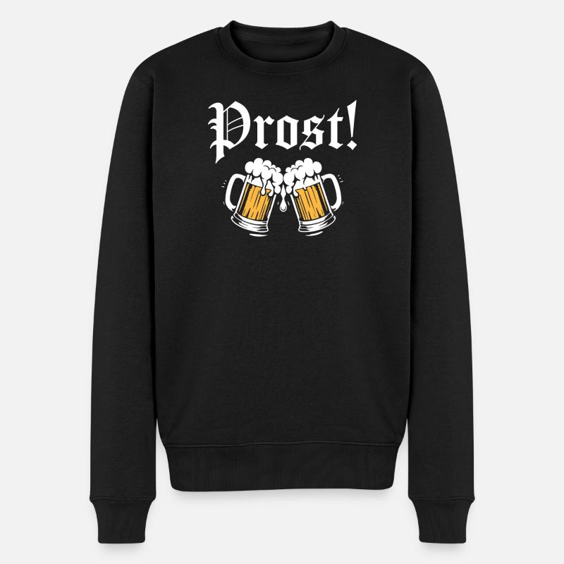 Prost! - Männer Premium Bio Pullover - Schwarz