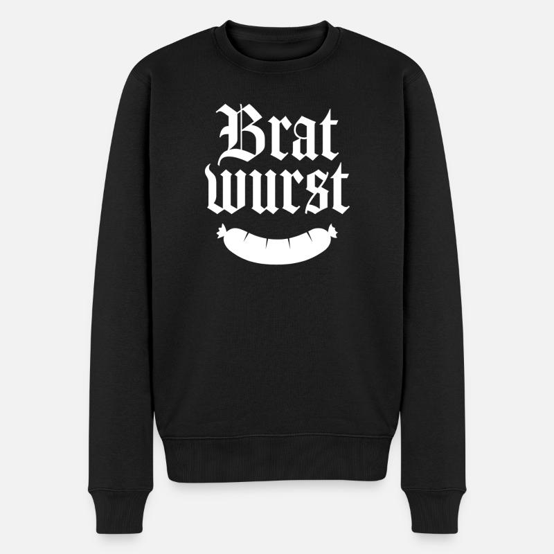 Bratwurst - Männer Premium Bio Pullover - Schwarz