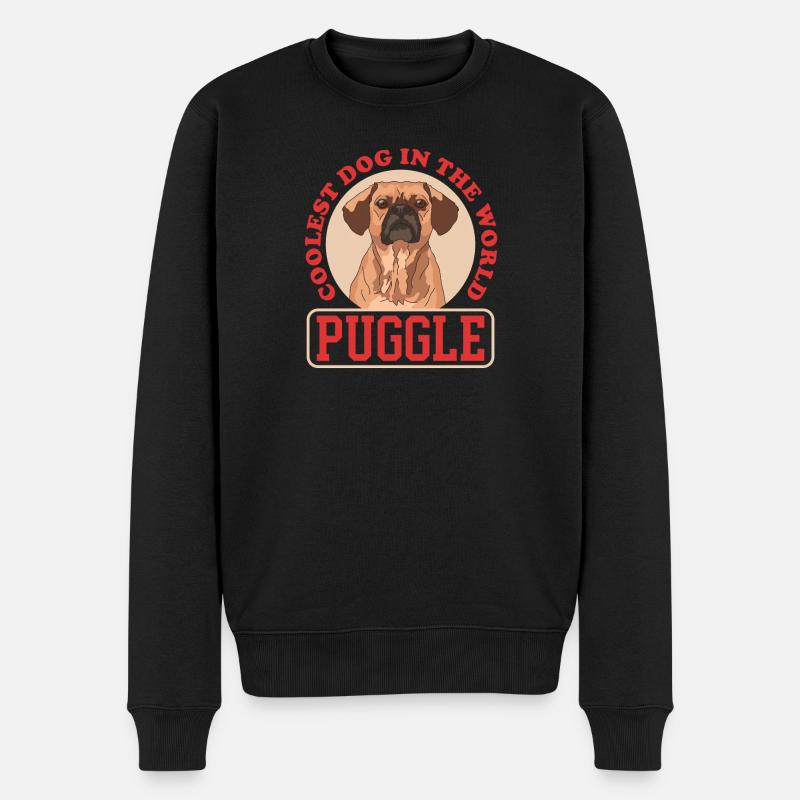 Cadeau pour propriétaire de chien Puggle - Pull Premium bio Homme - noir