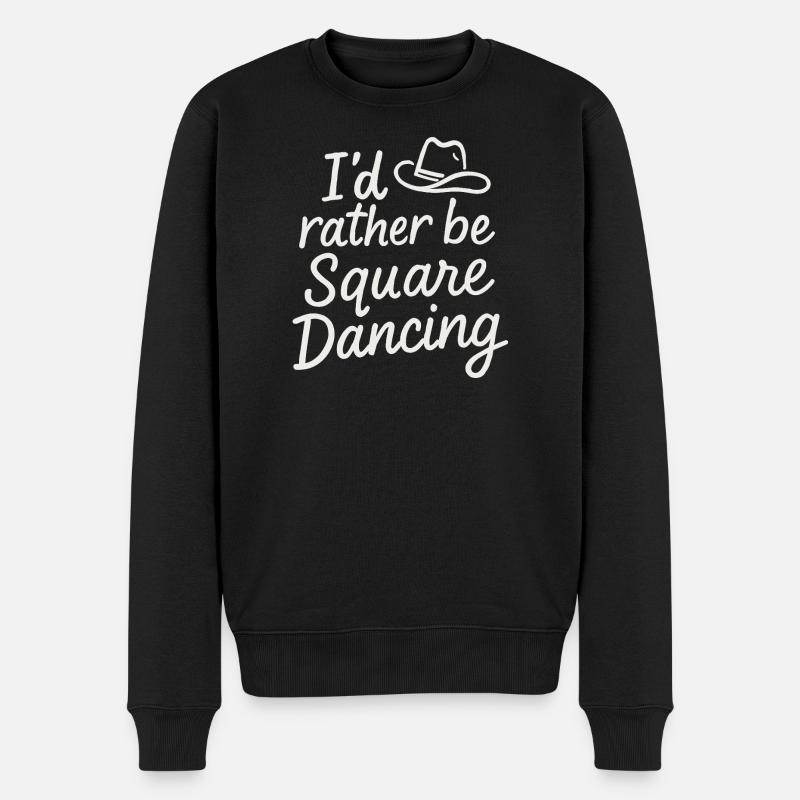I'd rather be Square Dancing - Men's Premium Organic Jumper - black
