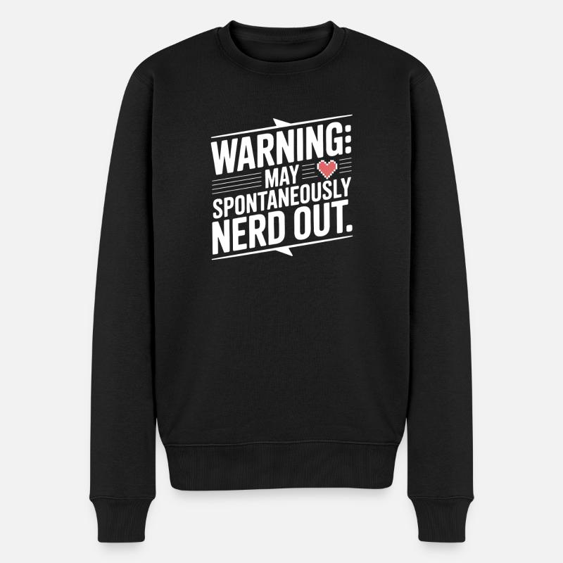 L’avertissement peut spontanément nerd out - Pull Premium bio Homme - noir