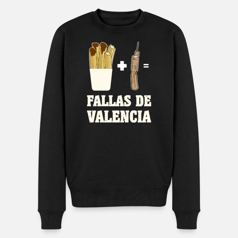 Fallas Pyro Chorrus - Männer Premium Bio Pullover - Schwarz