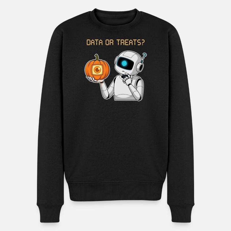 Data or Treats ? - Männer Premium Bio Pullover - Schwarz
