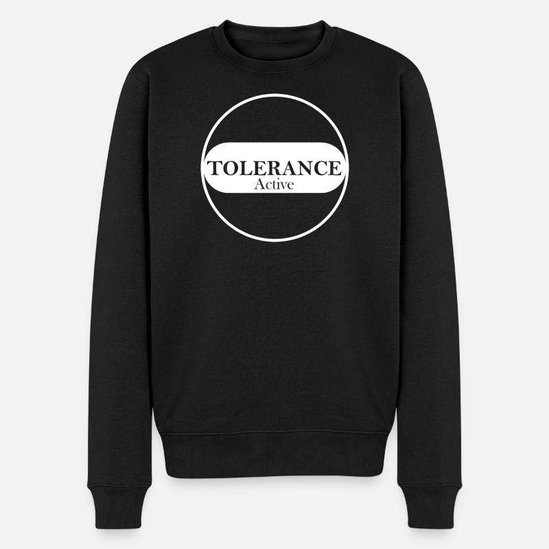 Design von Toleranz- und Liebessymbolen - Männer Premium Bio Pullover - Schwarz