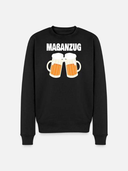 Maß Bier Maßanzug - Männer Premium Bio Pullover - Schwarz