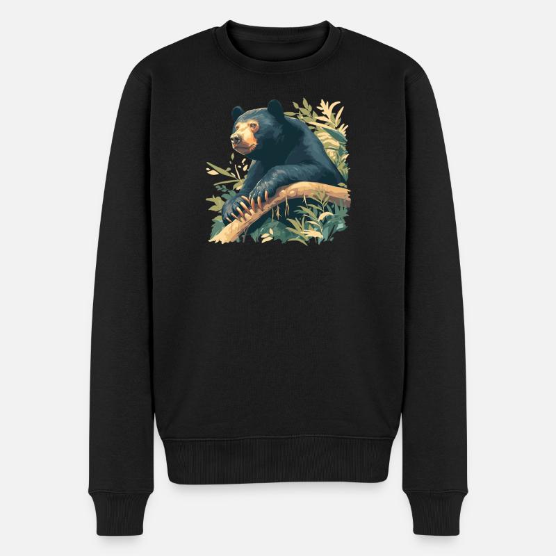 Ours du Soleil Ours Malais - Pull Premium bio Homme - noir