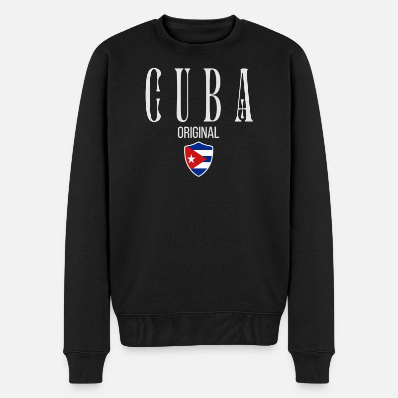 Drapeau cubain, fier Cubain - Pull Premium bio Homme - noir