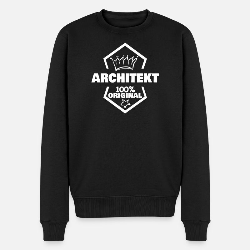Arbeit Architekt - Männer Premium Bio Pullover - Schwarz