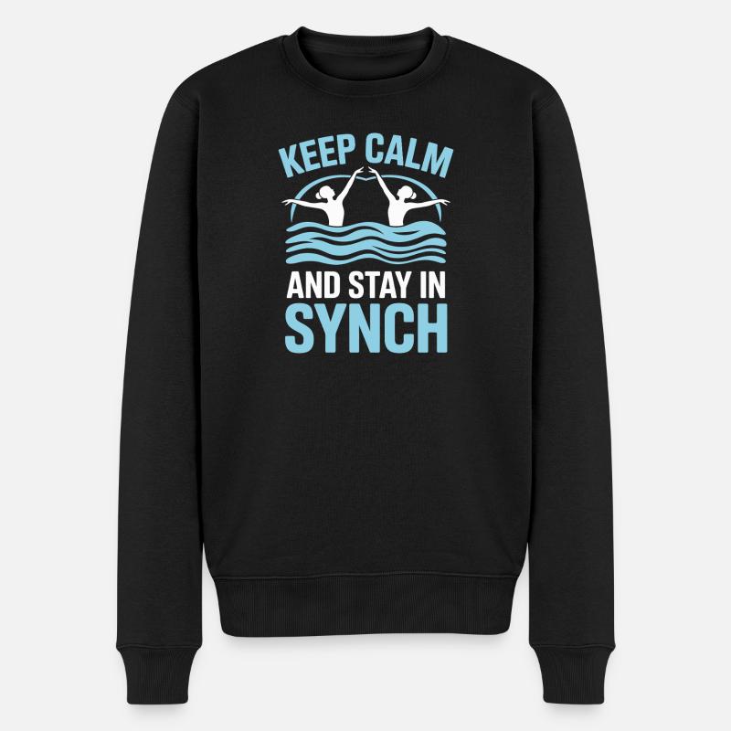 Synchronschwimmen Kunstschwimmen Wassersport - Männer Premium Bio Pullover - Schwarz