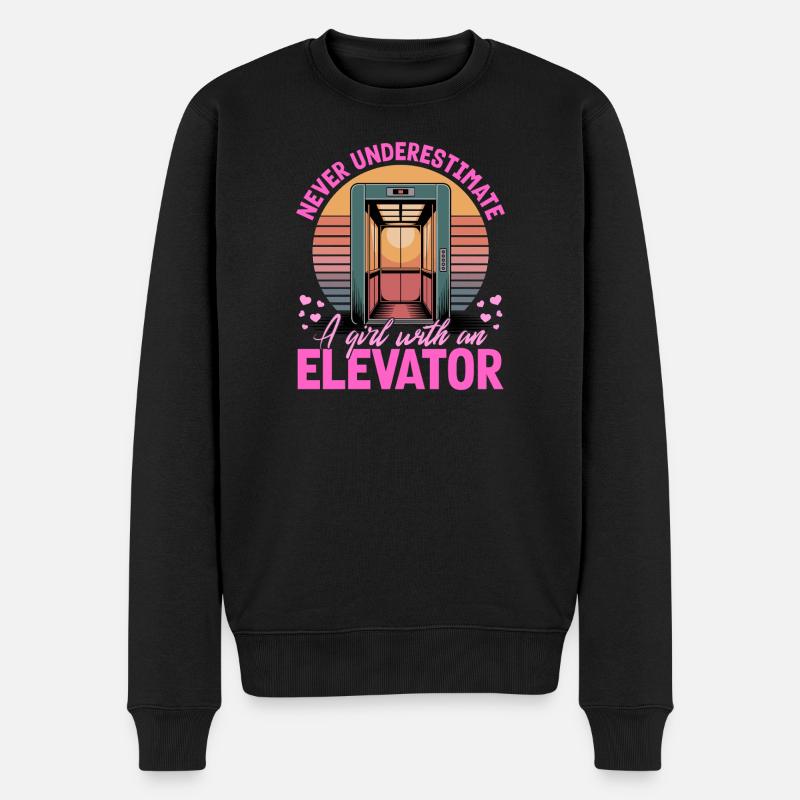 Elevator toddler & kids - Männer Premium Bio Pullover - Schwarz