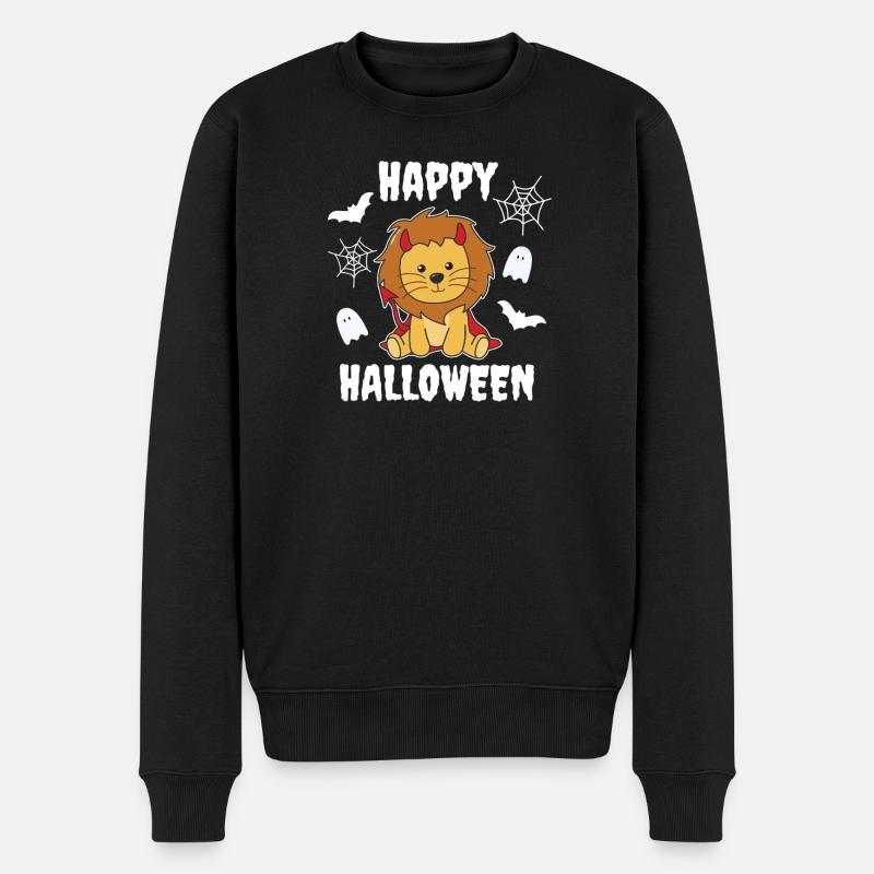 Costume de diable Lion Joyeux Halloween - Pull Premium bio Homme - noir