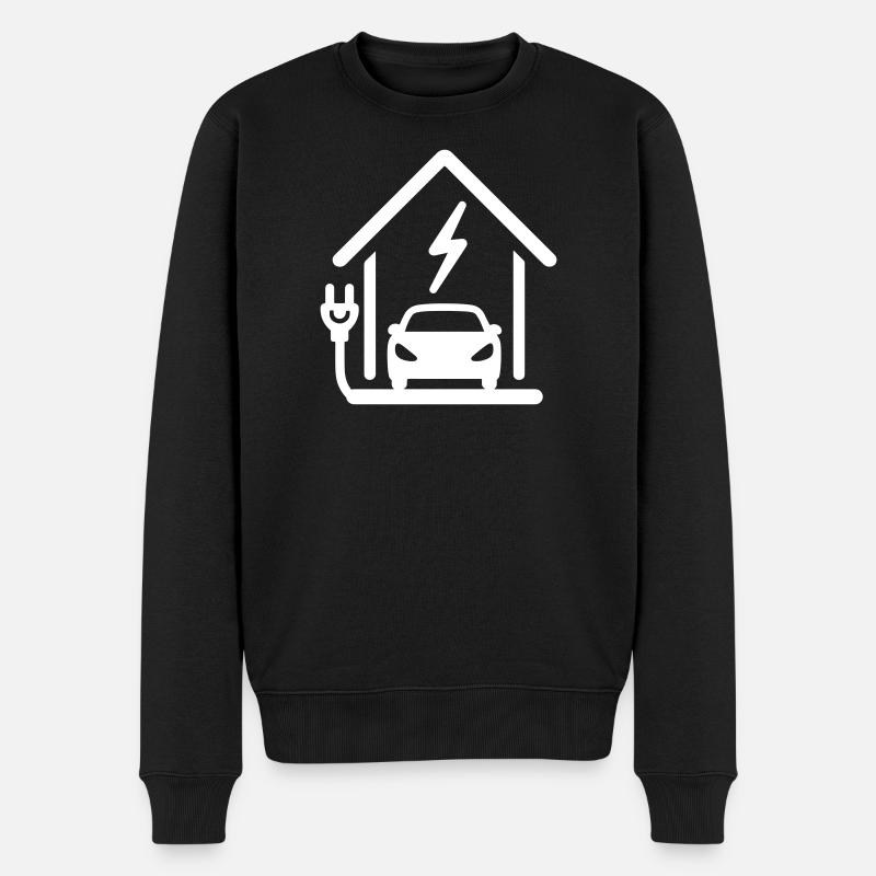 Ladestation Elektromobilität - Männer Premium Bio Pullover - Schwarz