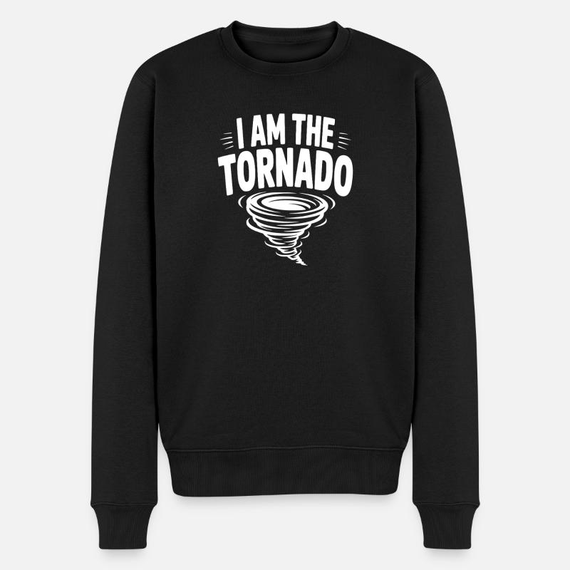 Ich bin der Tornado - Männer Premium Bio Pullover - Schwarz