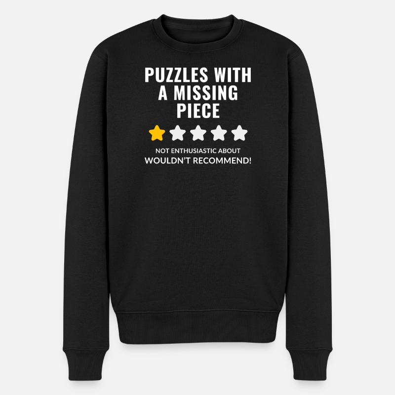 Conception de citation de puzzle - Pull Premium bio Homme - noir
