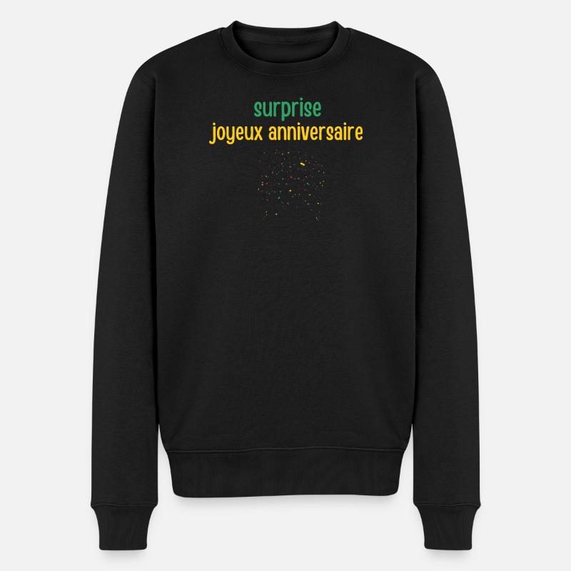 surprise joyeux anniversaire  - Pull Premium bio Homme - noir