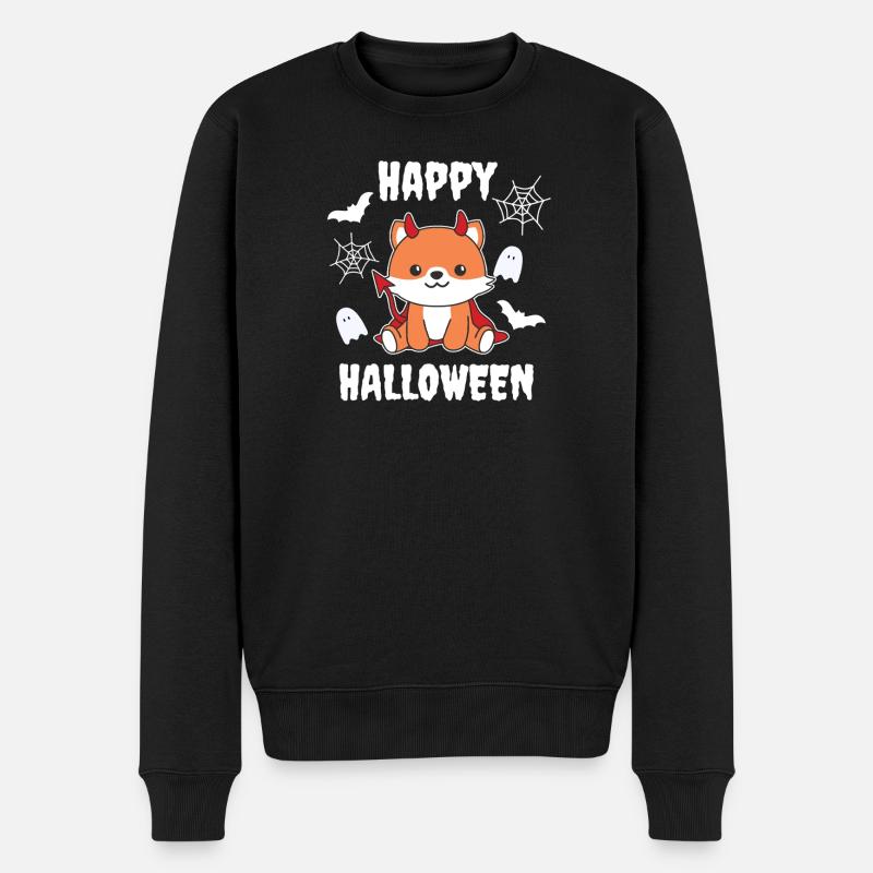 Fox Happy Halloween Devil Costume - Men's Premium Organic Jumper - black