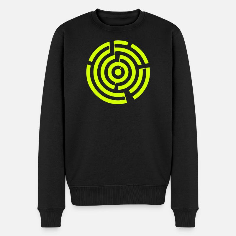 Labyrinthe Labyrinthe Crop Circle - Pull Premium bio Homme - noir