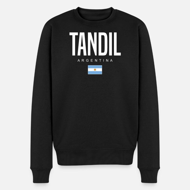 Tandil Argentinien Argentinier - Männer Premium Bio Pullover - Schwarz