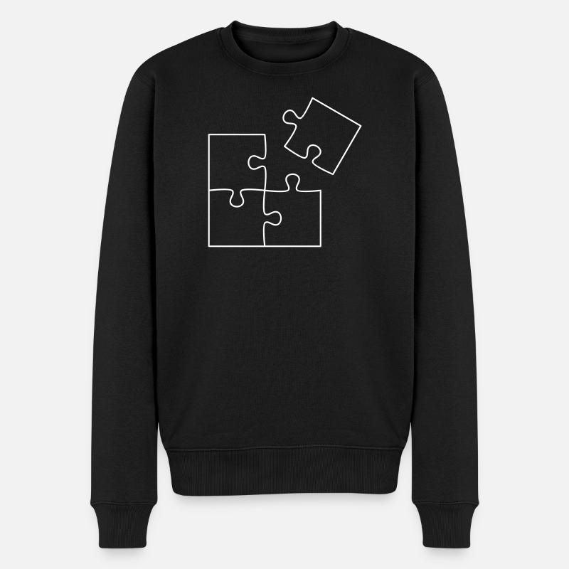 Puzzle - Men's Premium Organic Jumper - black
