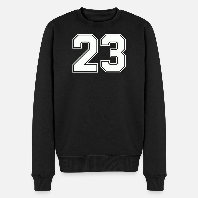 Conception de nombres géométriques 23 - Pull Premium bio Homme - noir
