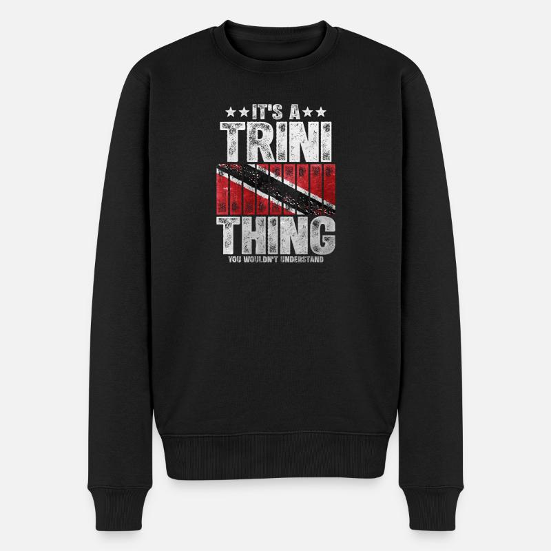 Trinité-et-Tobago - Pull Premium bio Homme - noir