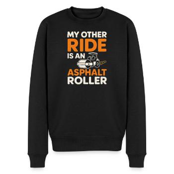 Straßenbauteam Asphalt Betonmannschaft - Männer Premium Bio Pullover - Schwarz - Vorne - Nico (187cm)